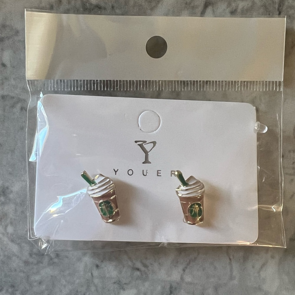 Coffee Cup Stud Earrings